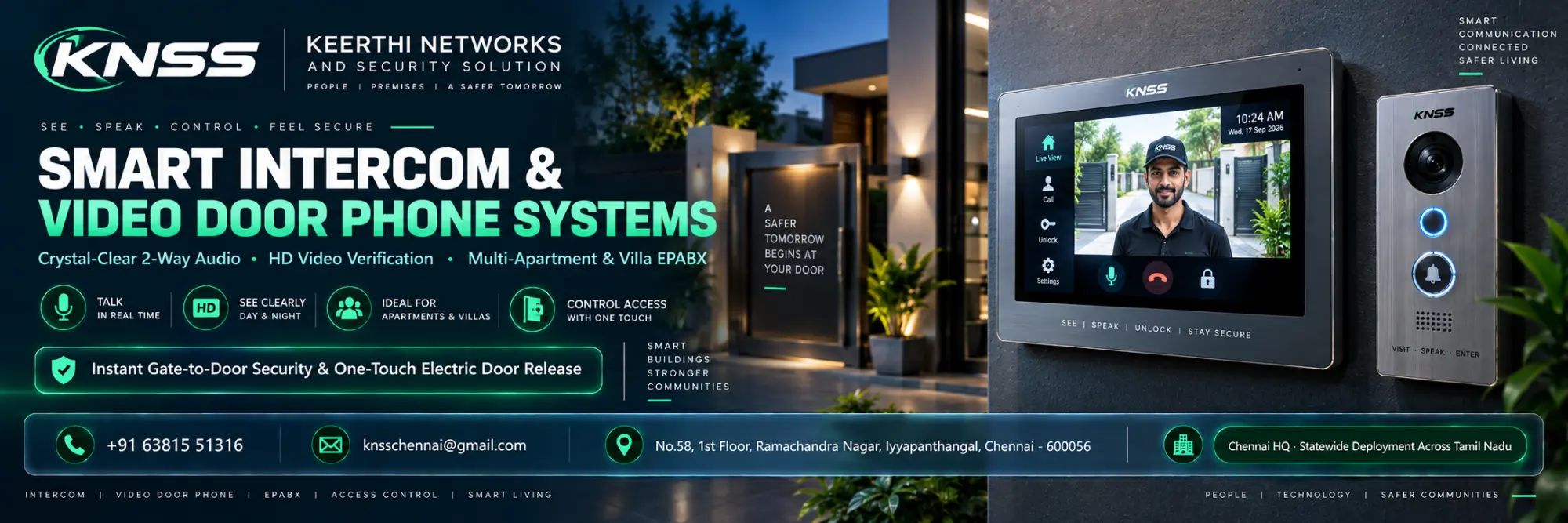 Keerthi Networks - EPABX Intercom Systems & Smart Video Door Phones Chennai